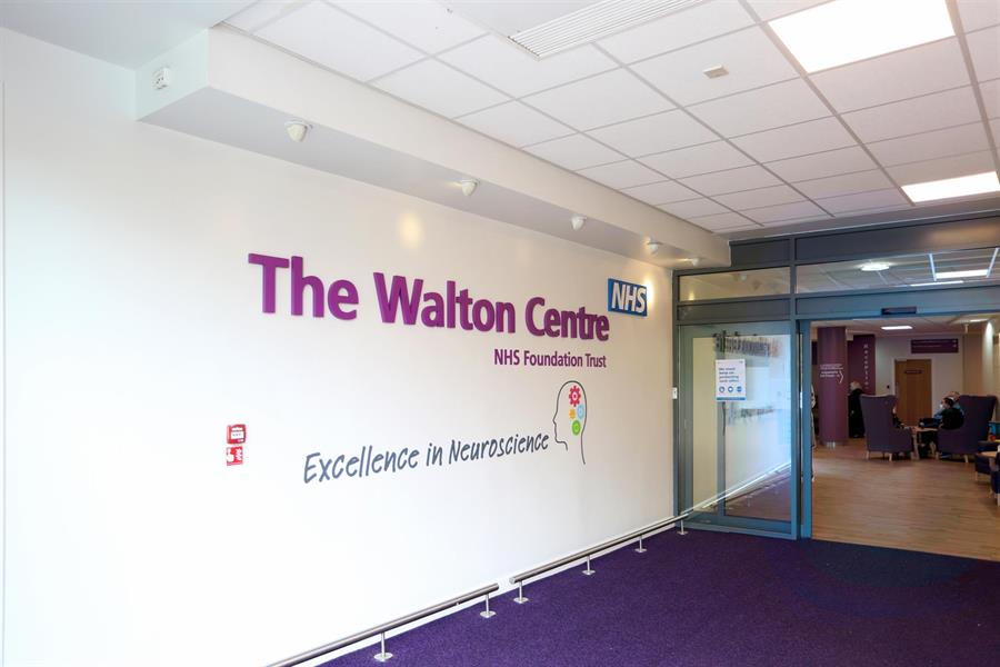 Inside of entrance of the WaltonCentre
